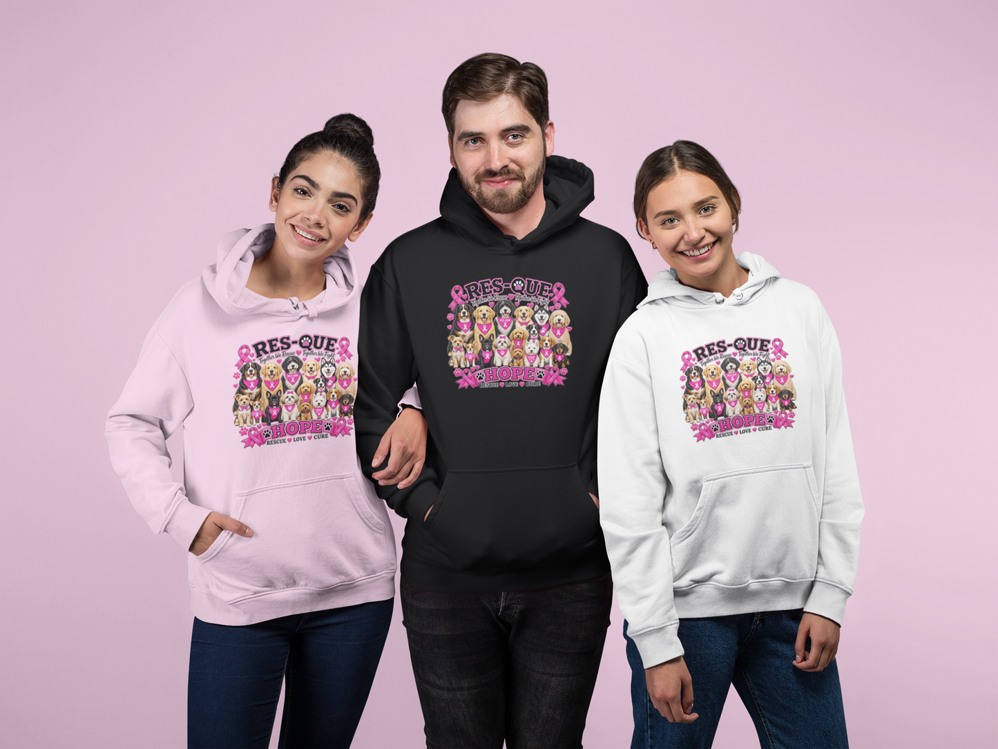 Res-Que Breast Cancer Hoodie