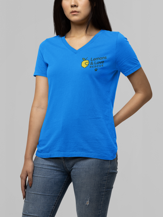 Women’s Heavy Cotton™ V-Neck T-Shirt | Soft Relaxed Fit | Gildan 5V00L | Rescue Apparel - Ruff Life Rescue Wear