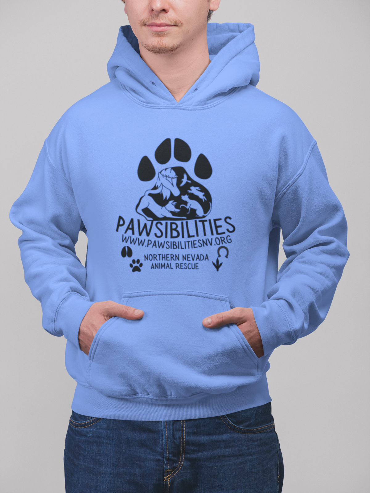 New Paws Logo Pullover Hoodie (Available in several colors)