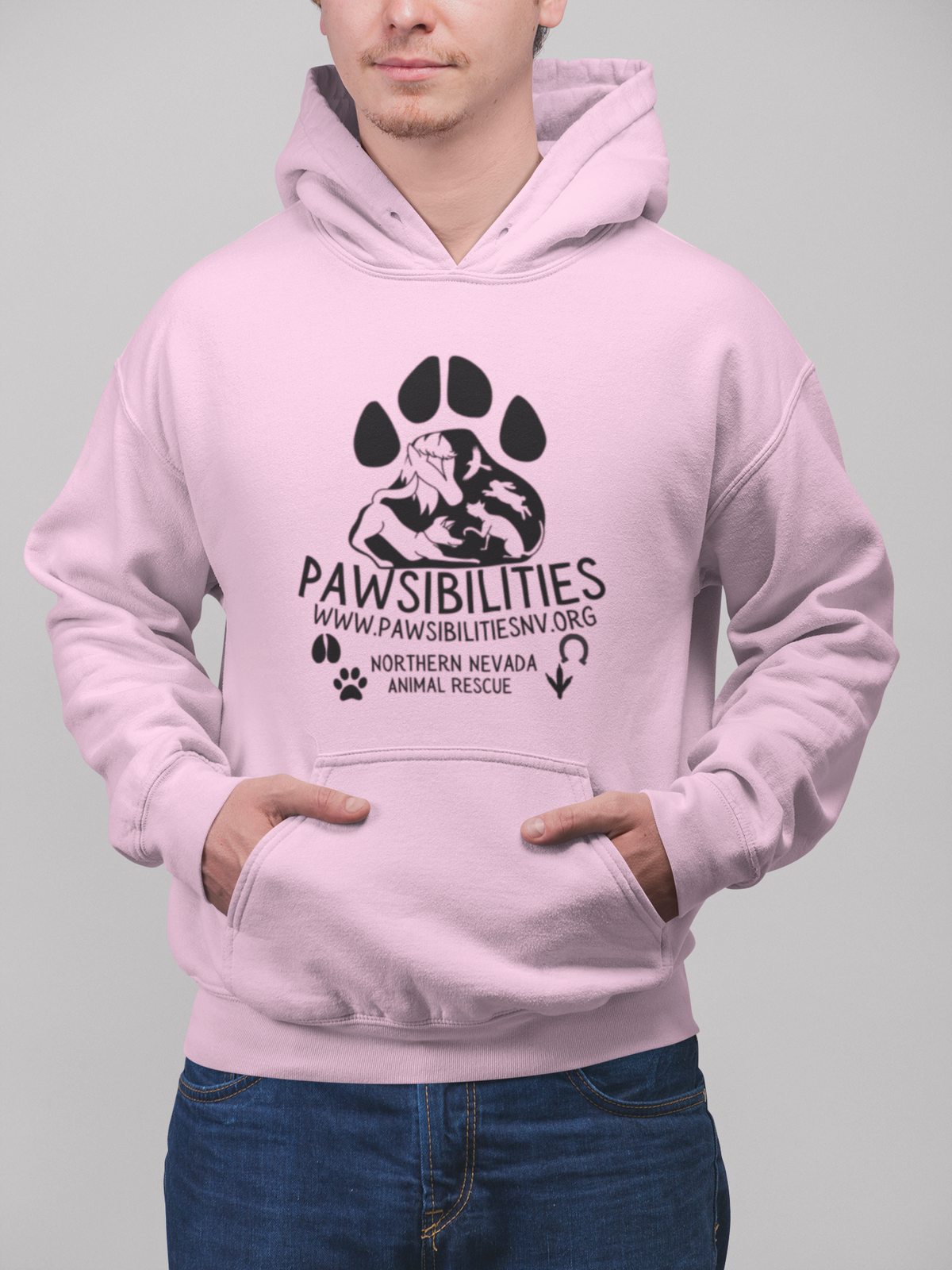 New Paws Logo Pullover Hoodie (Available in several colors)