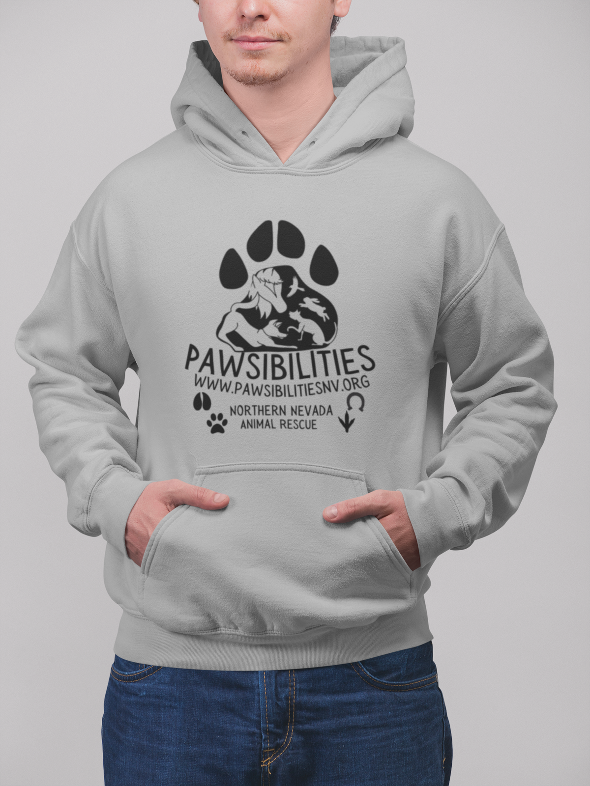 New Paws Logo Pullover Hoodie (Available in several colors)