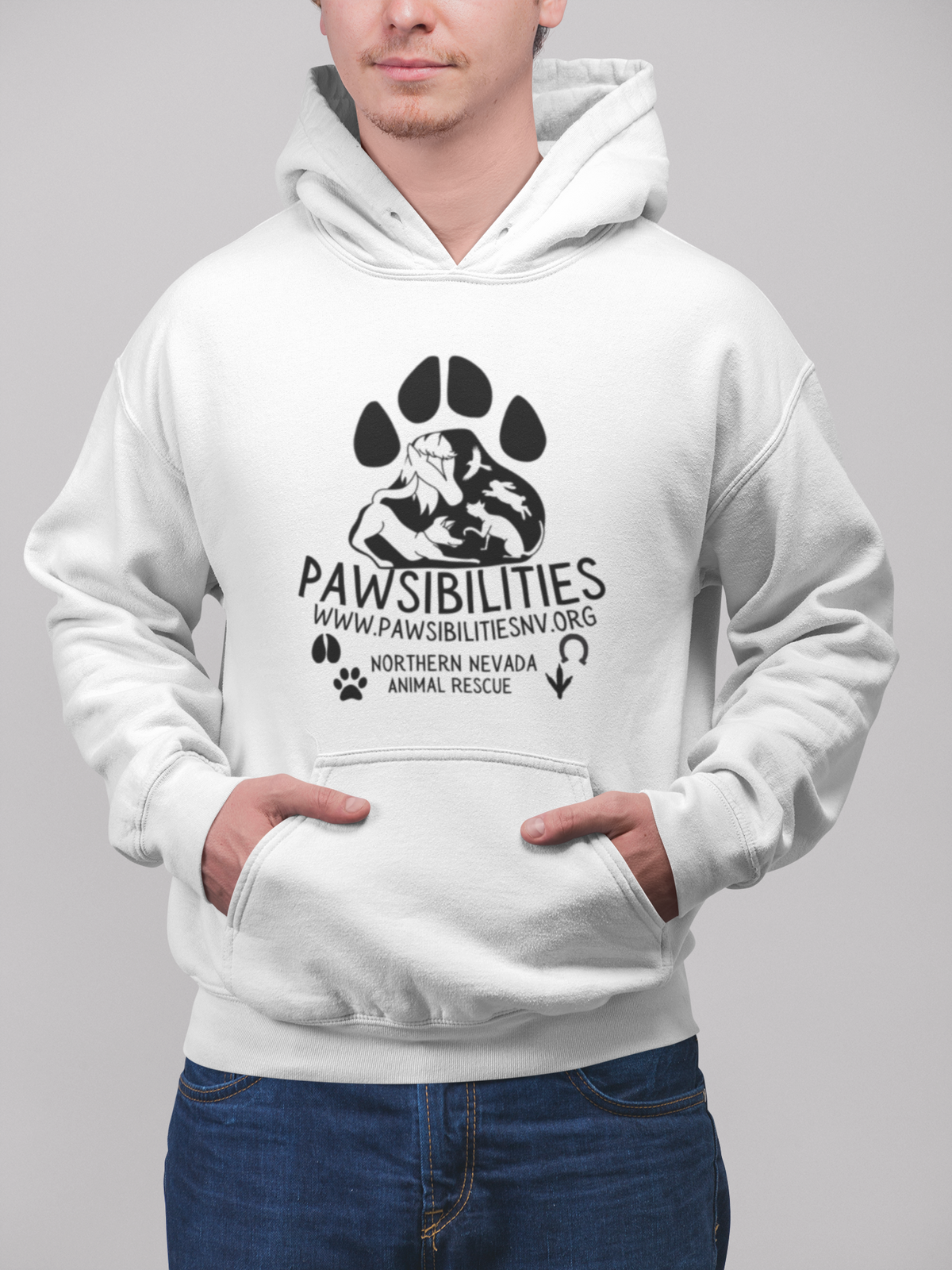 New Paws Logo Pullover Hoodie (Available in several colors)