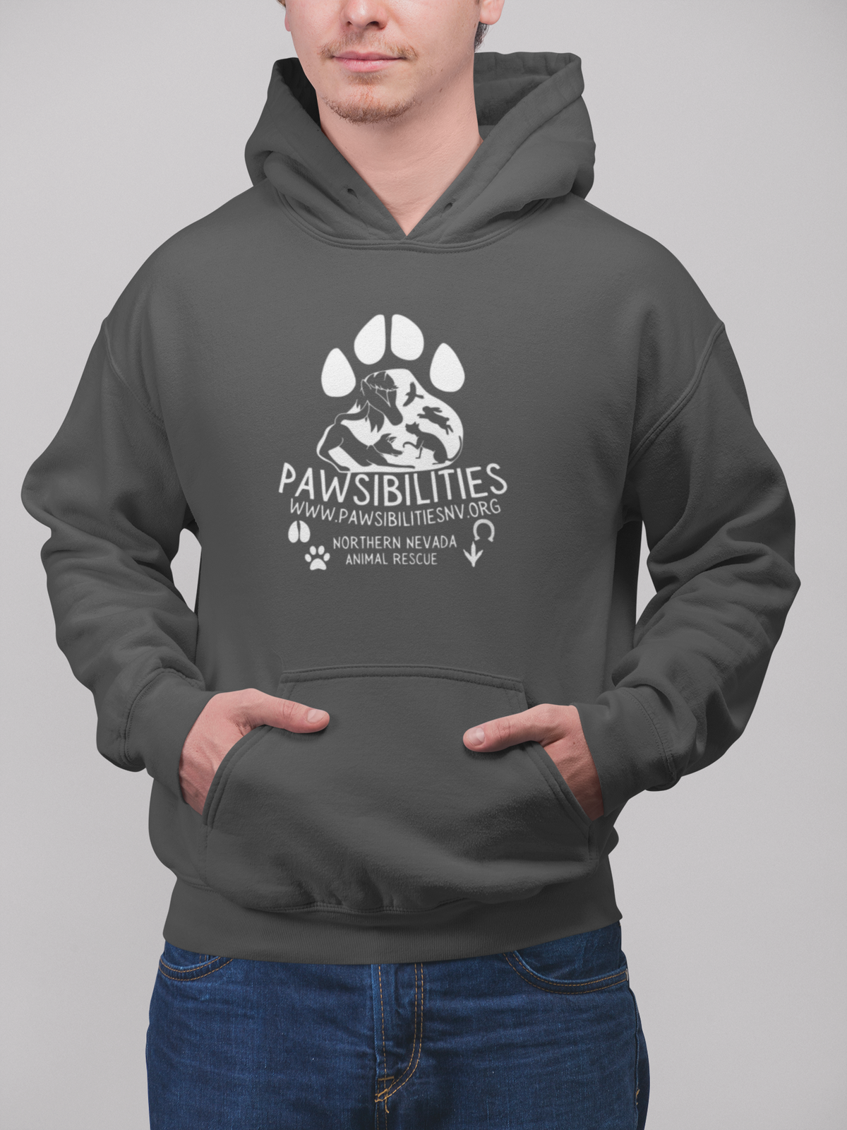 New Paws Logo Pullover Hoodie (Available in several colors) - Ruff Life Rescue Wear