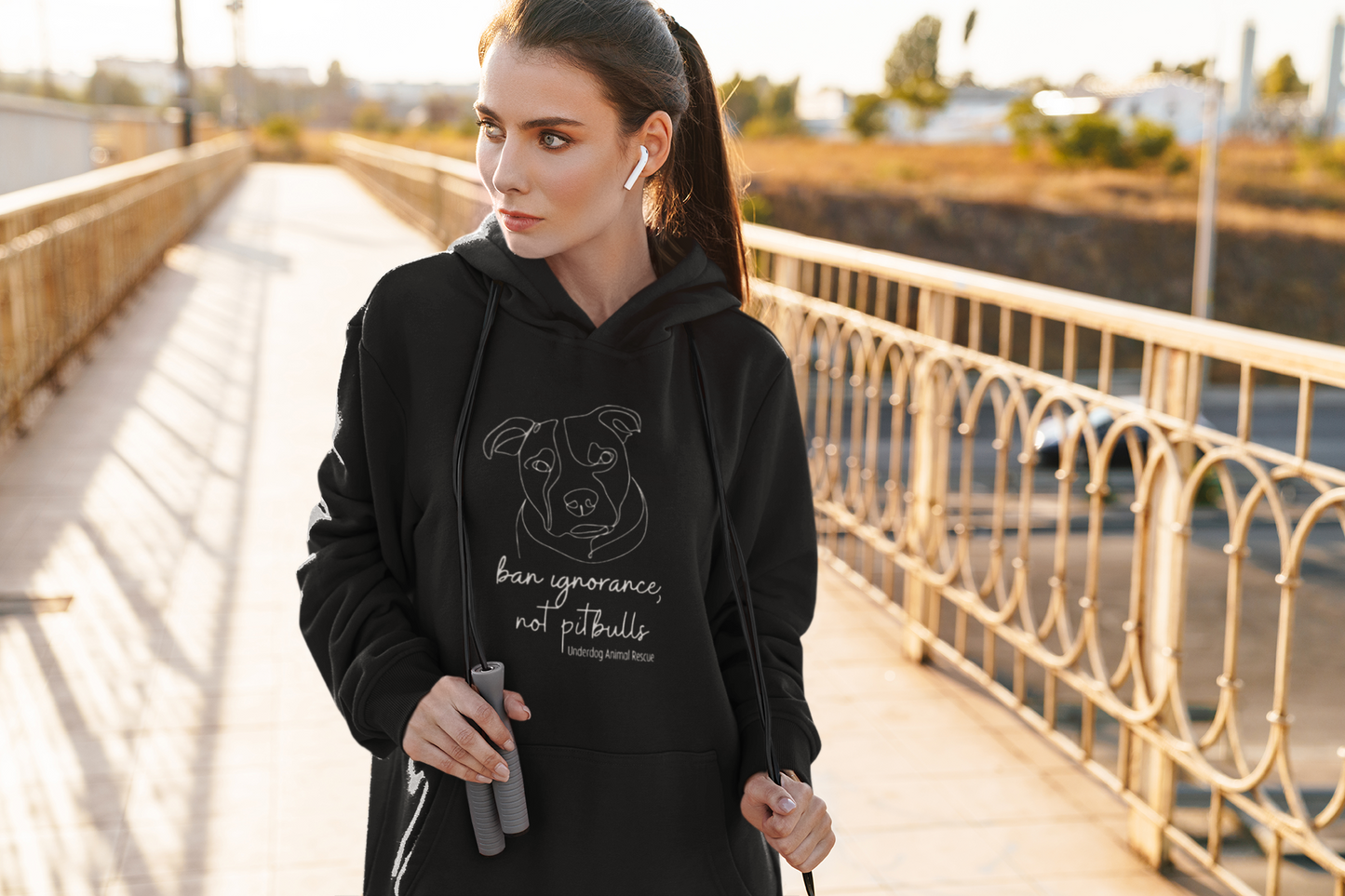 Underdog Pitty -Pullover Hoodie (available in several colors) - Ruff Life Rescue Wear