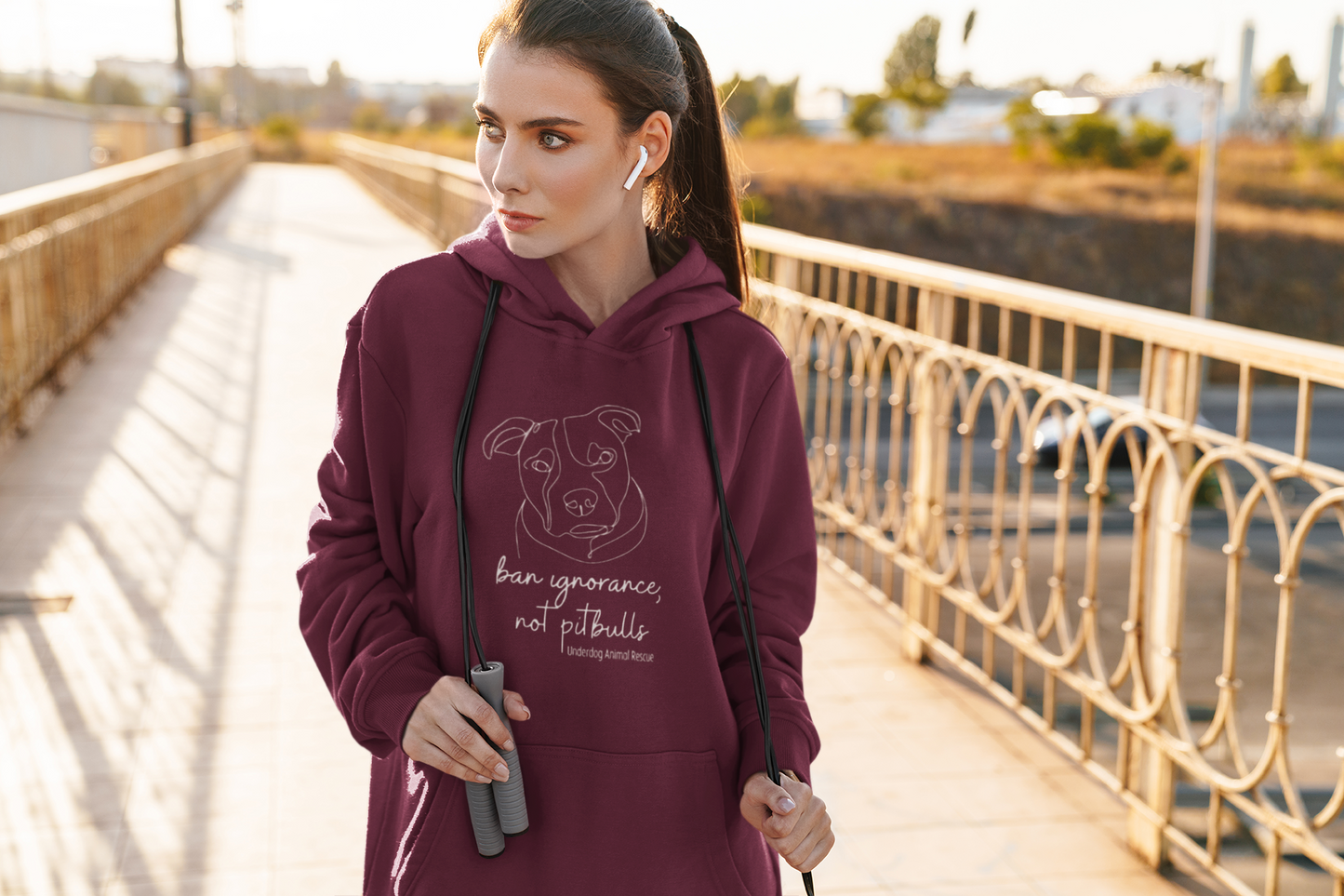 Underdog Pitty -Pullover Hoodie (available in several colors) - Ruff Life Rescue Wear
