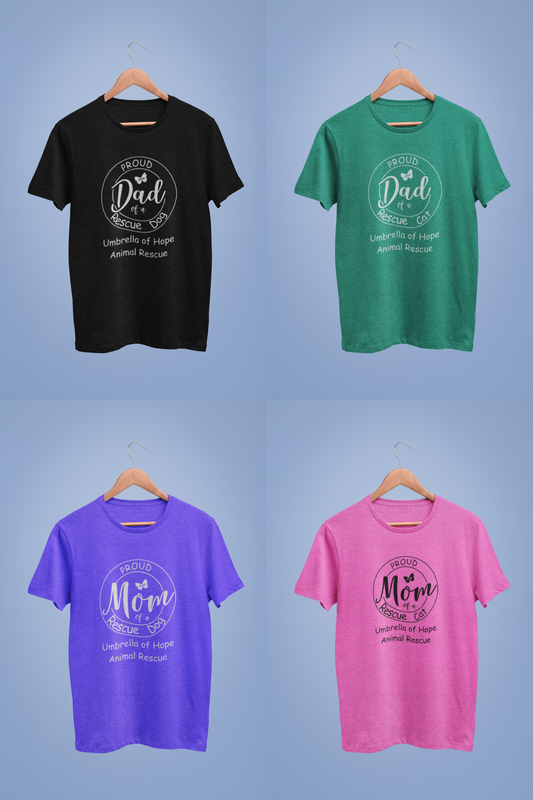Dog/Cat Mom or Dad Soft TriBlend Tee (available in several colors) - Ruff Life Rescue Wear