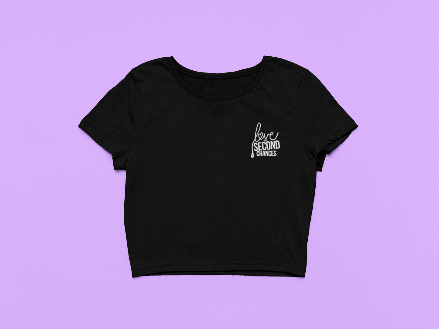 Love & Second Small Logo Chances Cropped Tee - Ruff Life Rescue Wear