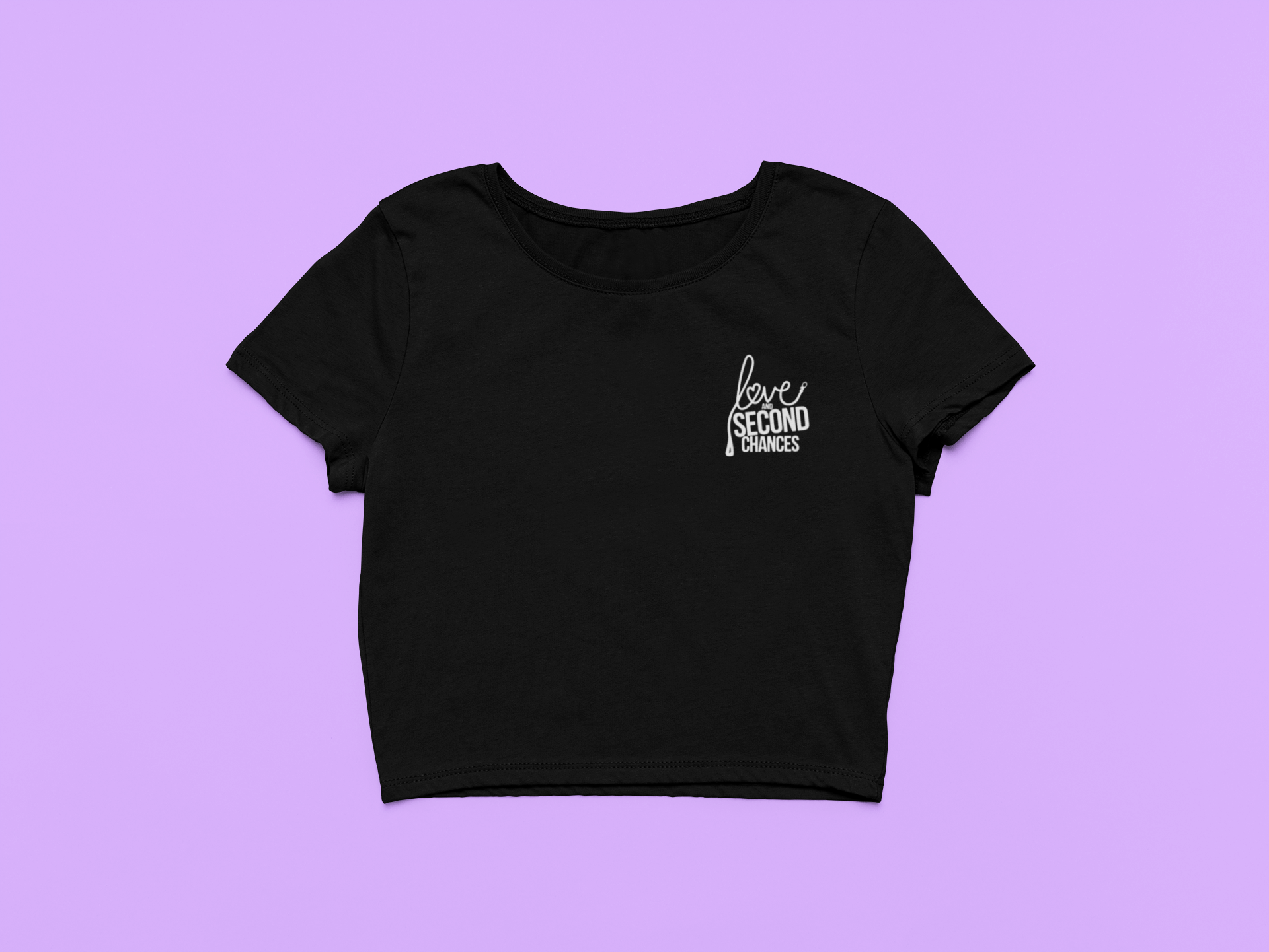 Love & Second Small Logo Chances Cropped Tee - Ruff Life Rescue Wear