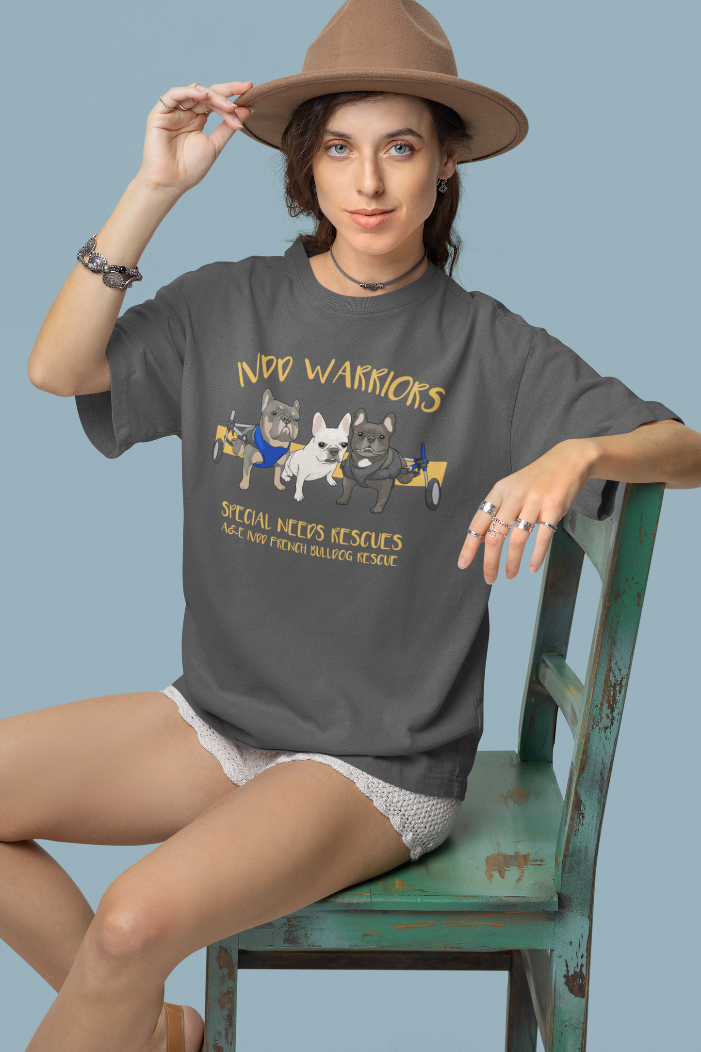 IVDD French Bulldog Unisex Tee (available in several colors) - Ruff Life Rescue Wear