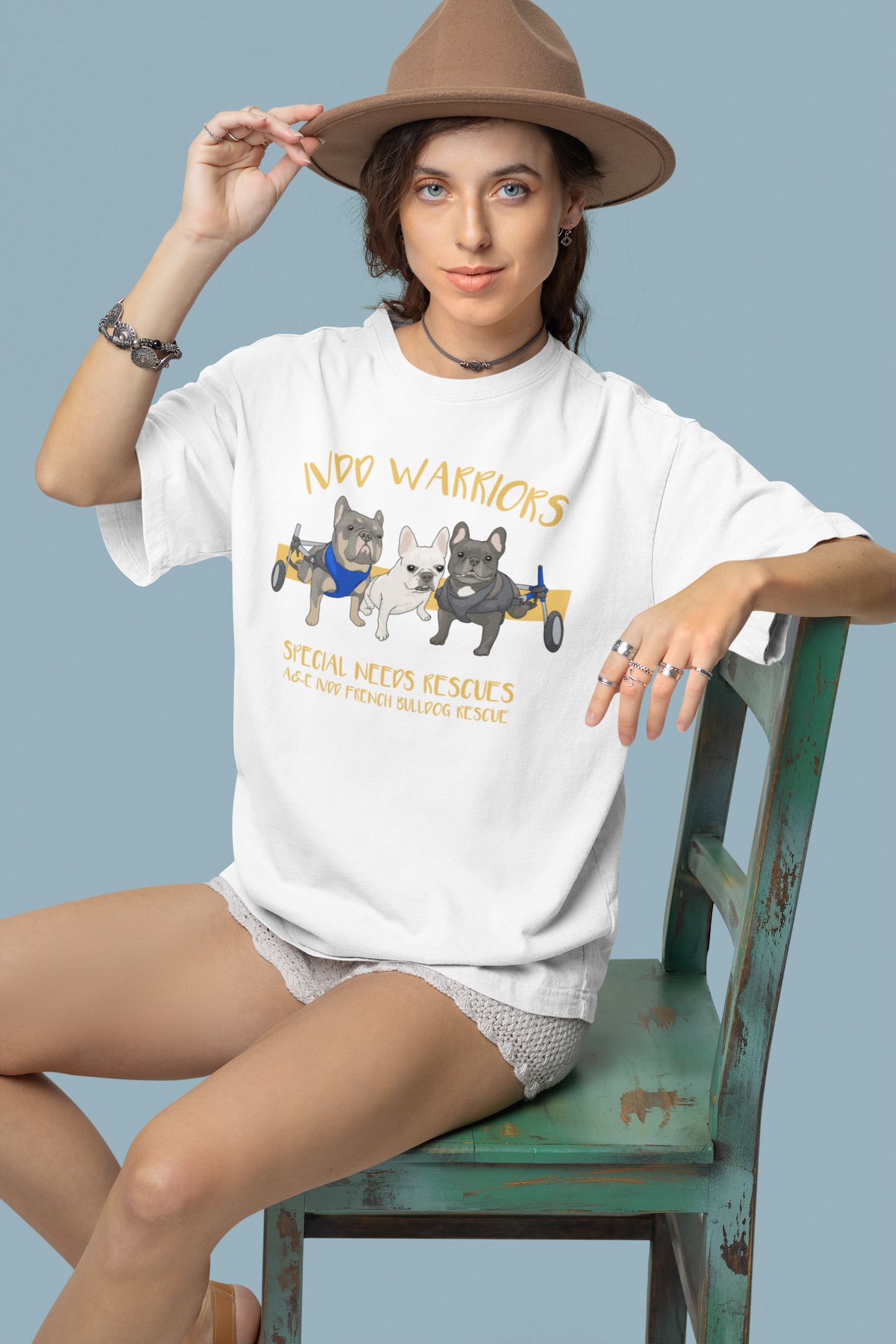 IVDD French Bulldog Unisex Tee (available in several colors) - Ruff Life Rescue Wear