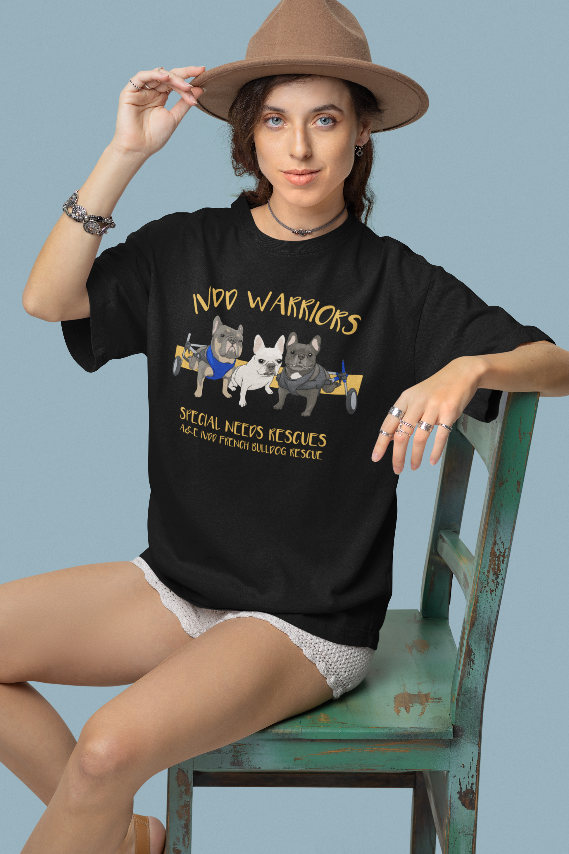 IVDD French Bulldog Unisex Tee (available in several colors) - Ruff Life Rescue Wear