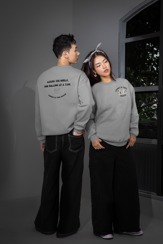 Chunkz & Tubz Rescue Sweatshirt — Small Logo Crewneck Sweatshirt - Ruff Life Rescue Wear