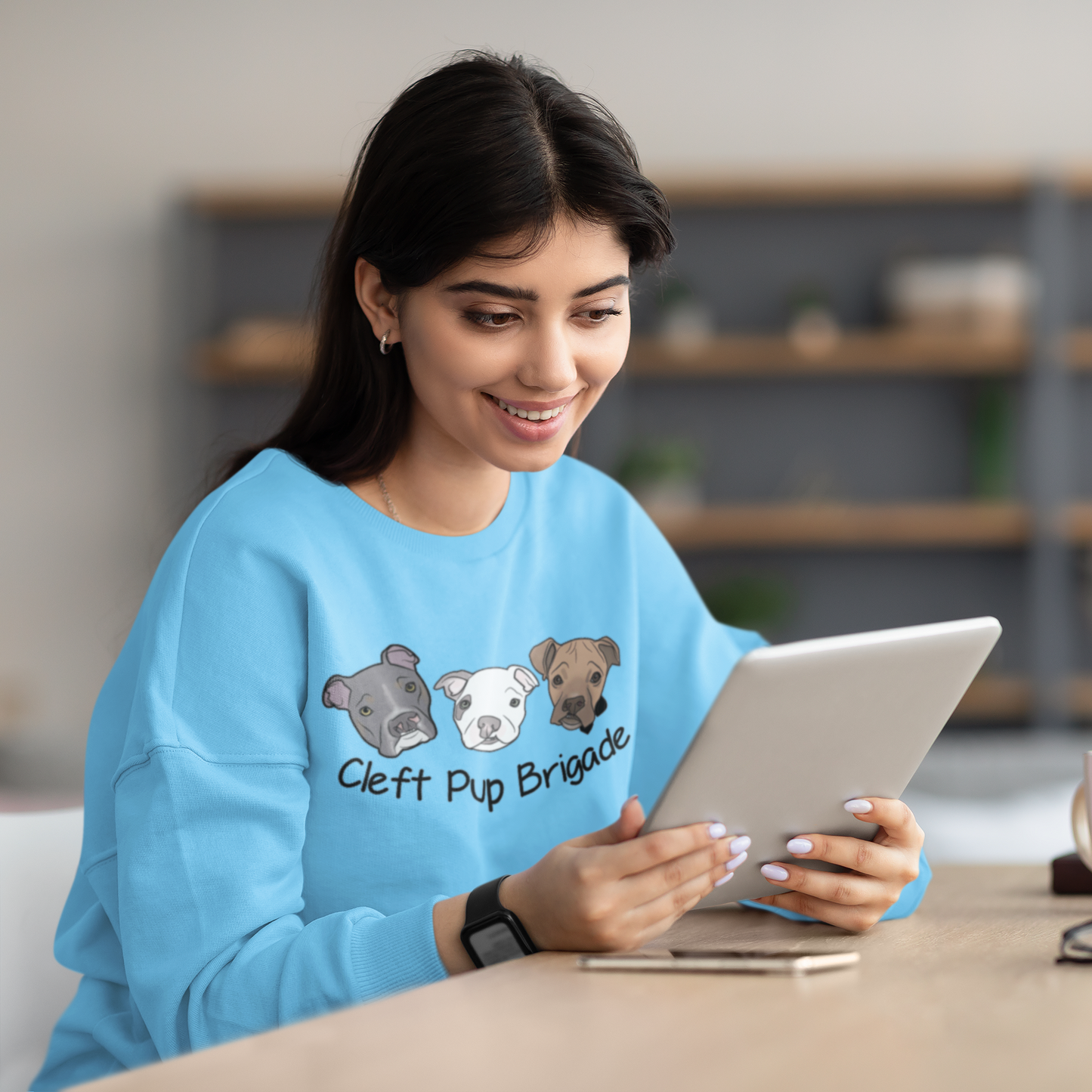 Cleft Pup Brigade Color Logo Sweatshirt (available in several colors) - Ruff Life Rescue Wear
