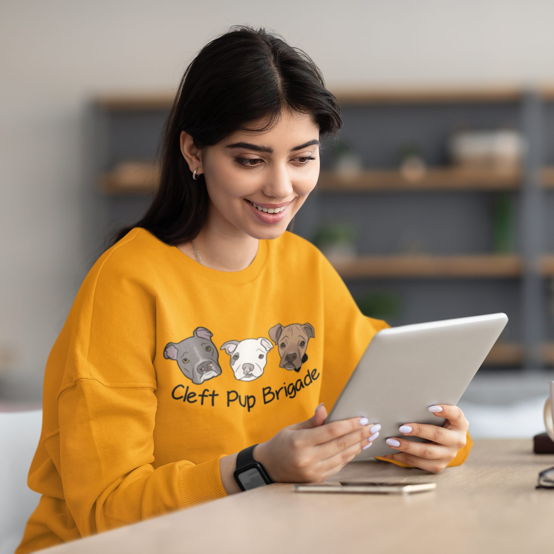 Cleft Pup Brigade Color Logo Sweatshirt (available in several colors) - Ruff Life Rescue Wear