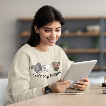Cleft Pup Brigade Color Logo Sweatshirt (available in several colors) - Ruff Life Rescue Wear