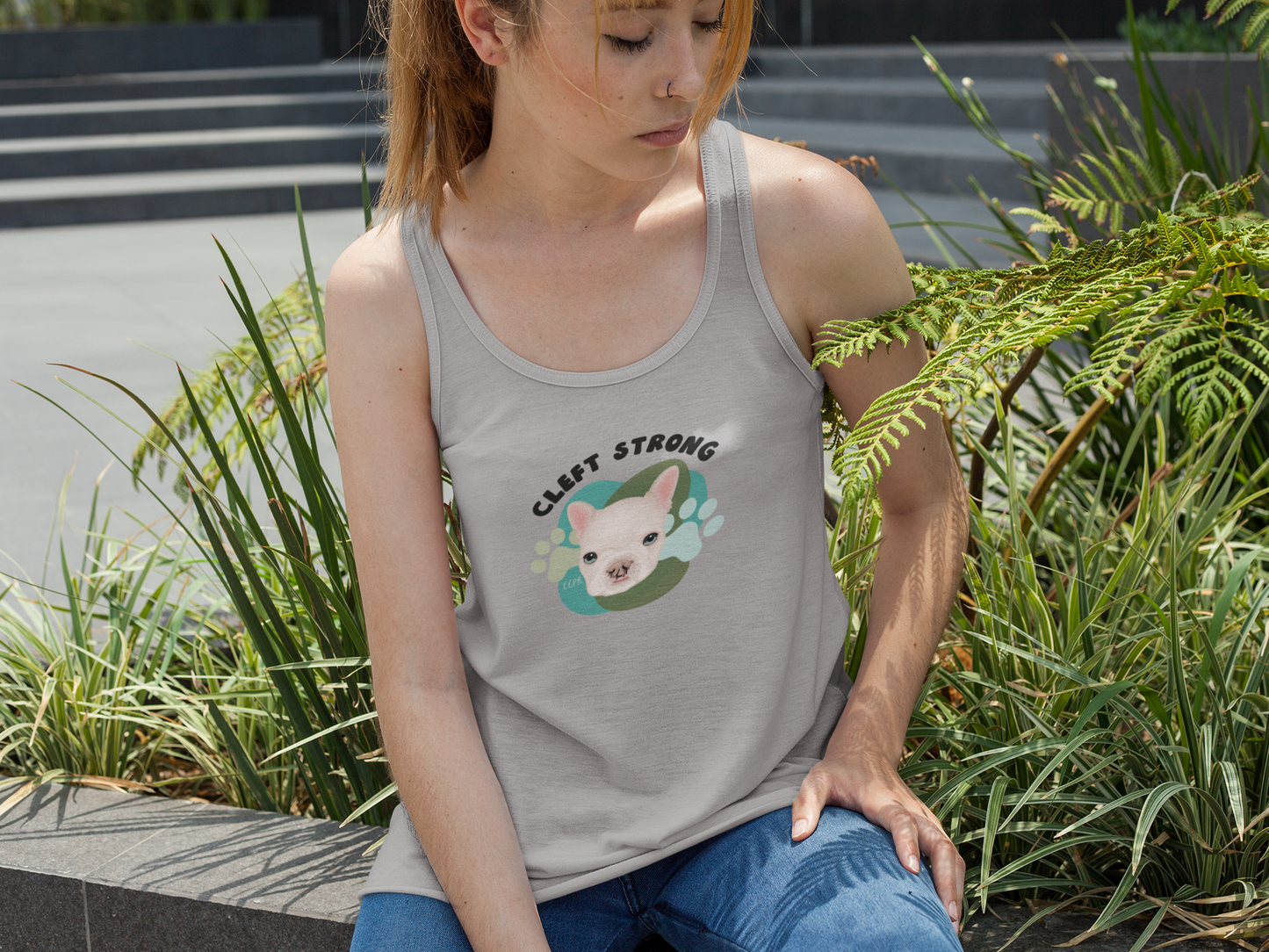 Cleft Strong Women’s Flowy Racerback Tank (available in many colors) - Ruff Life Rescue Wear