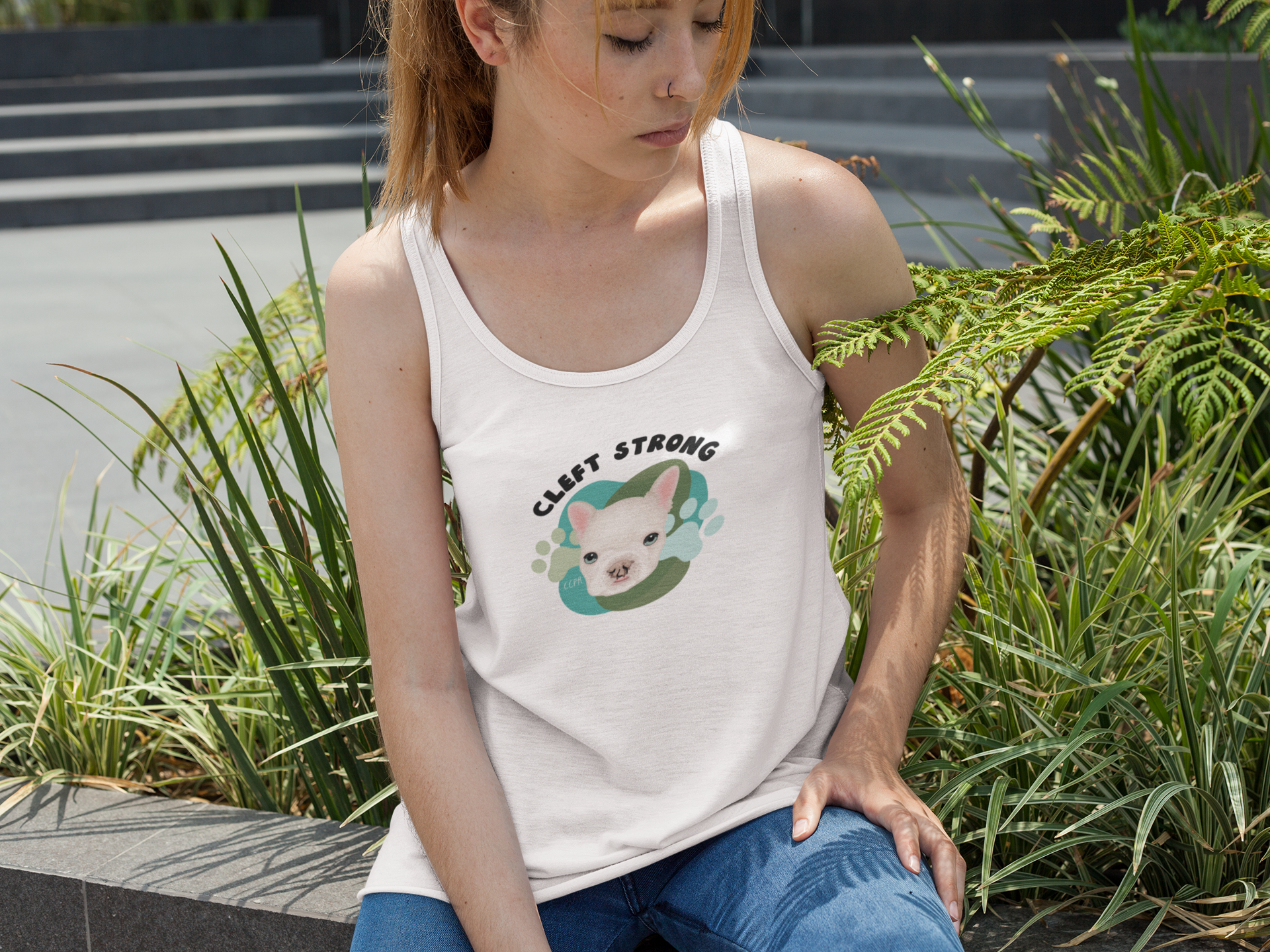 Cleft Strong Women’s Flowy Racerback Tank (available in many colors) - Ruff Life Rescue Wear