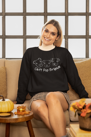 Cleft Pup Brigade B&W Logo Sweatshirt (available in several colors)