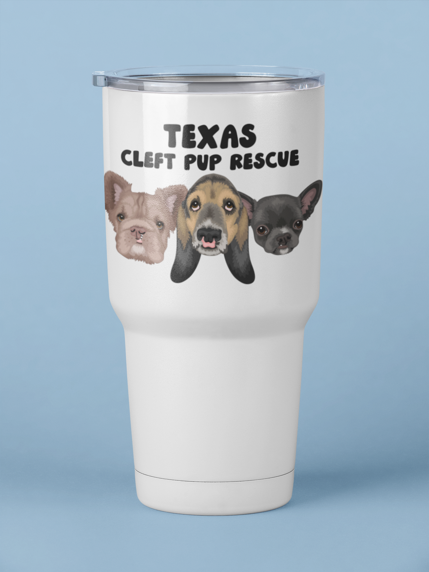 Cleft Pup Rescue 30oz Tumblers - Ruff Life Rescue Wear