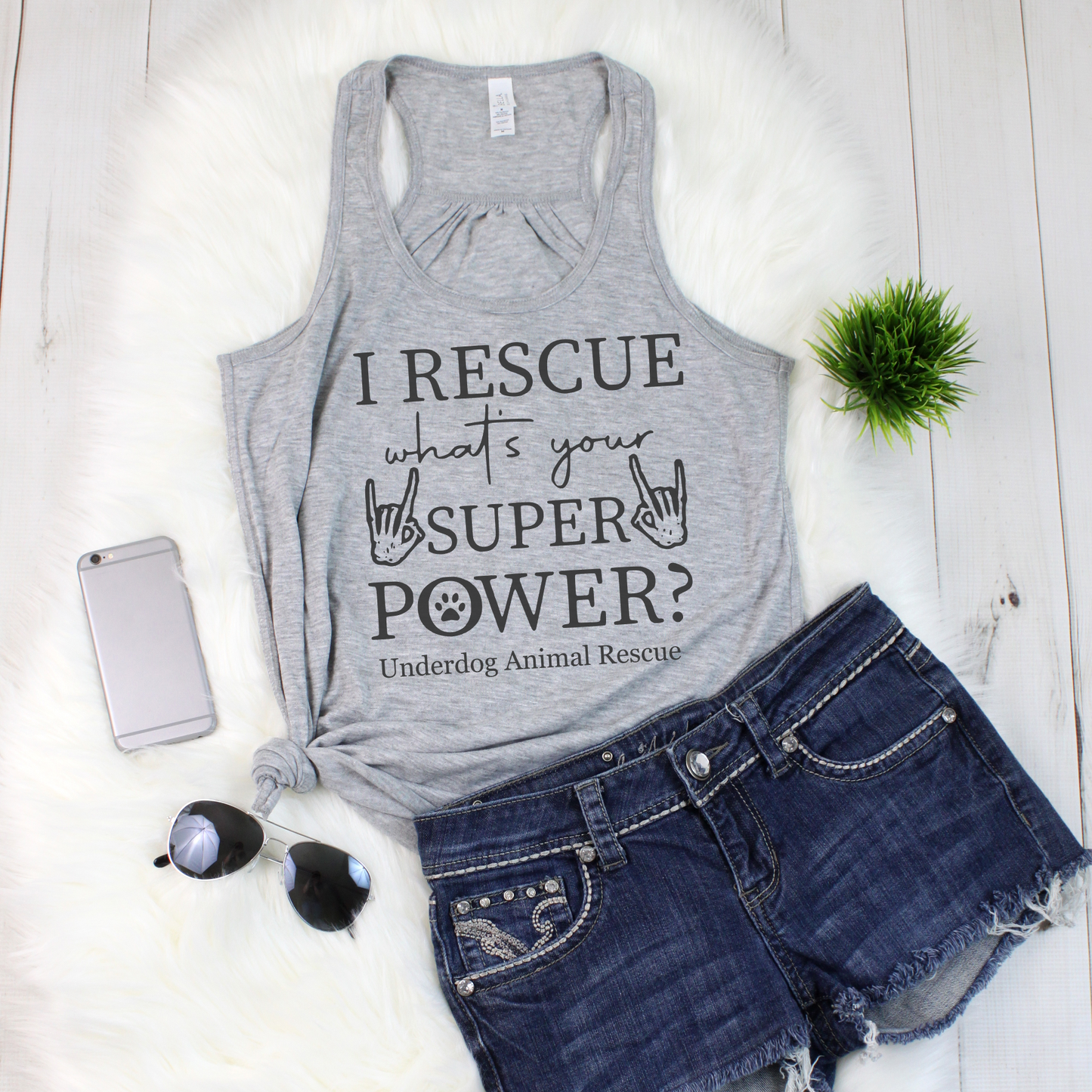 Super Power Racerback Tank (Available in several colors) - Ruff Life Rescue Wear