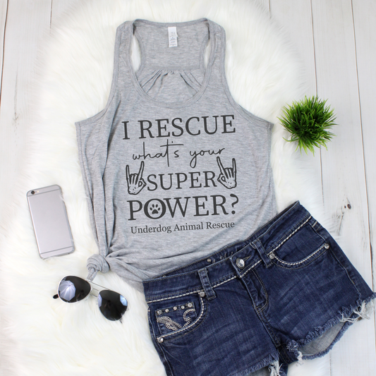 Super Power Racerback Tank (Available in several colors) - Ruff Life Rescue Wear