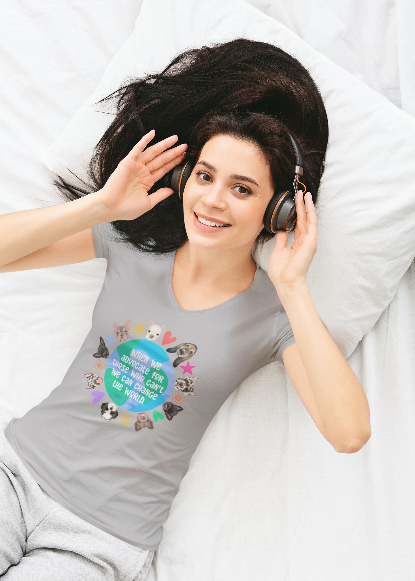 World Ladies V-Neck T-Shirt - Ruff Life Rescue Wear