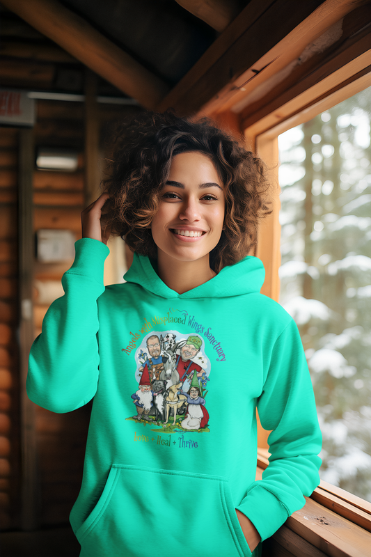 Angels With Misplaced Wings Pull Over Fleece Hoodie (available in several colors) - Ruff Life Rescue Wear