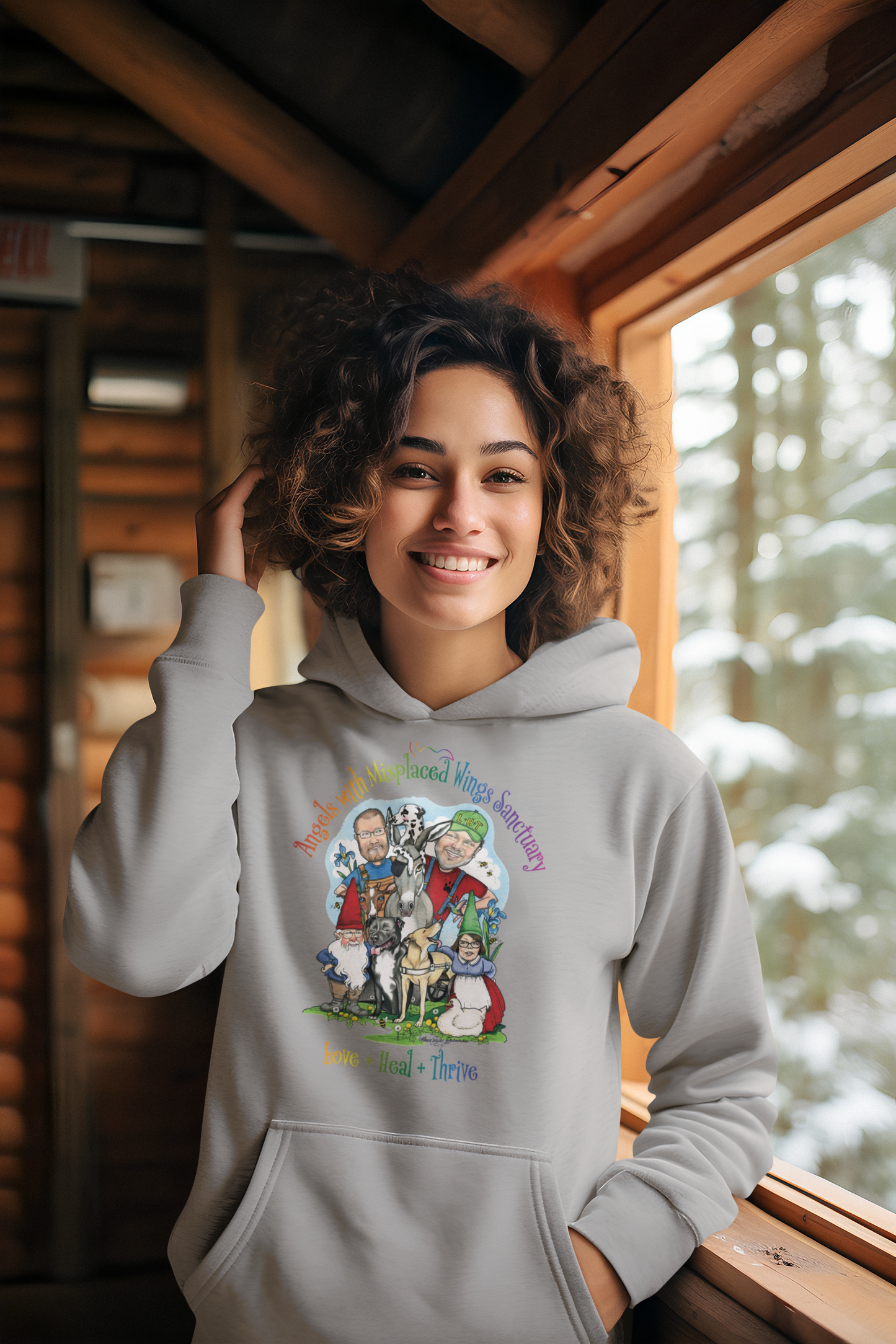 Angels With Misplaced Wings Pull Over Fleece Hoodie (available in several colors) - Ruff Life Rescue Wear