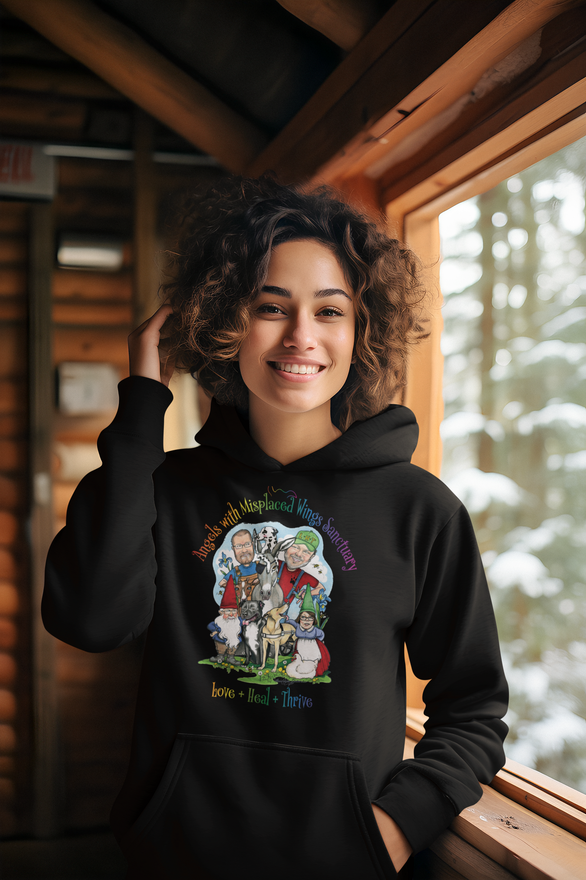 Angels With Misplaced Wings Pull Over Fleece Hoodie (available in several colors) - Ruff Life Rescue Wear