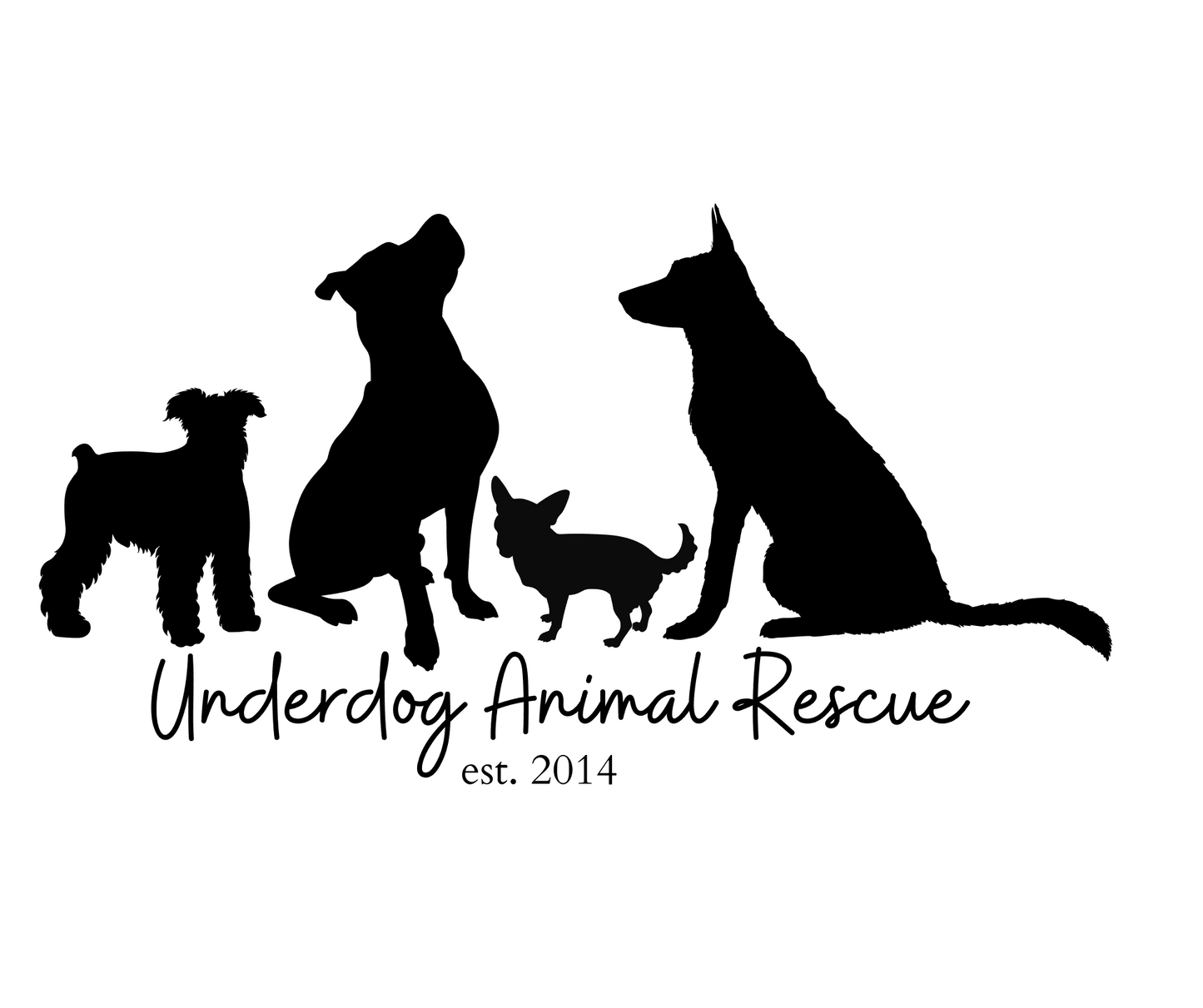 Dog Silhouette Unisex Tees - Ruff Life Rescue Wear