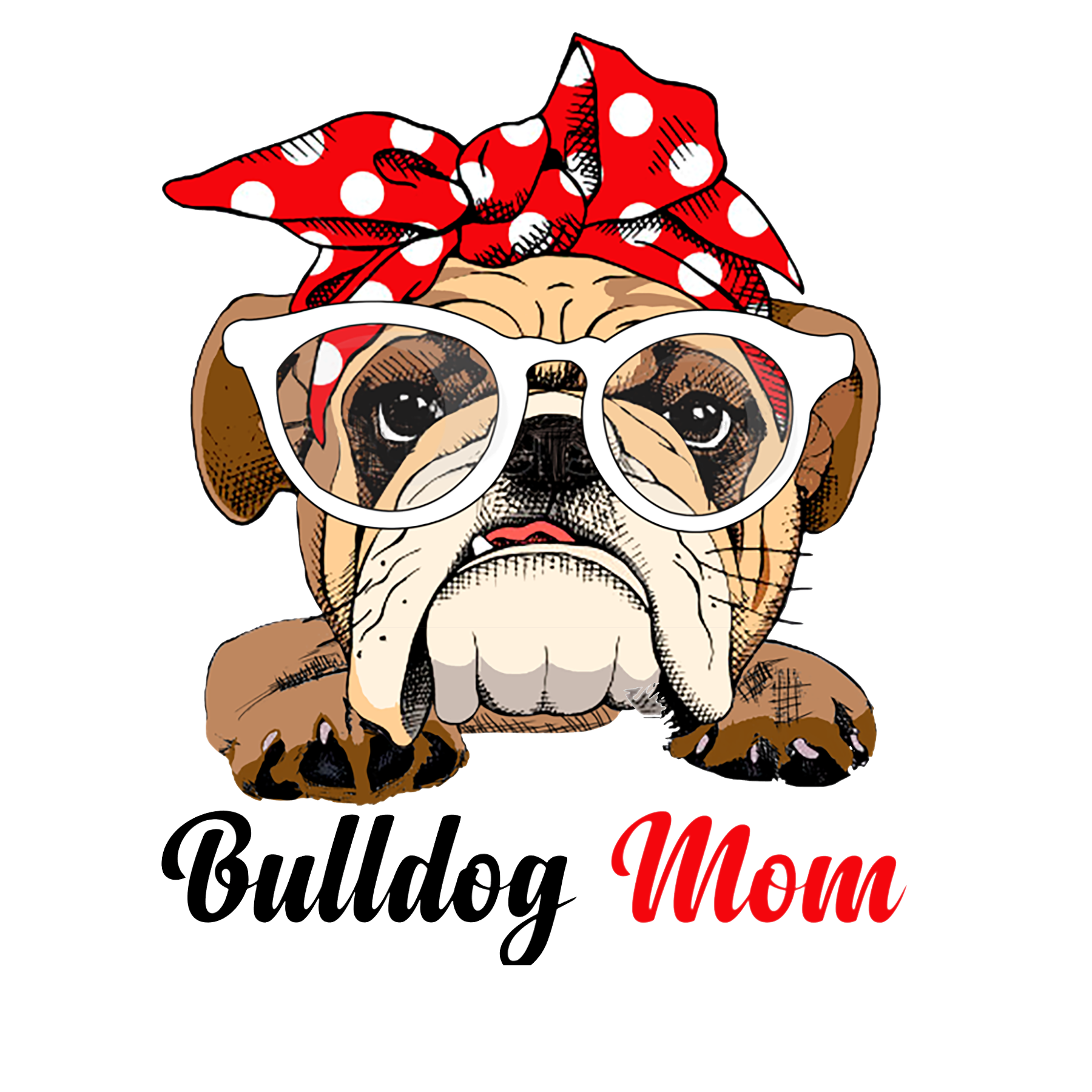 Bull Dog Mom Flowy Racerback Tank - Ruff Life Rescue Wear