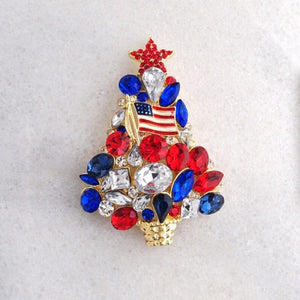 Red White and Blue Brooch Pins - Ruff Life Rescue Wear