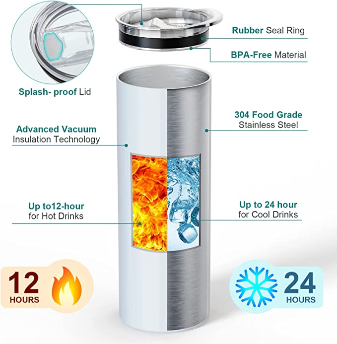 Finding a Best Friend 20 oz Skinny Tumbler and Straw