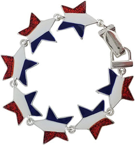 Silver Plated Patriotic Bracelet - Ruff Life Rescue Wear