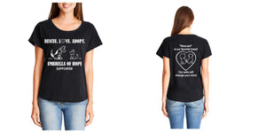Umbrella of Hope Rescue - Ladies Tee - Ruff Life Rescue Wear