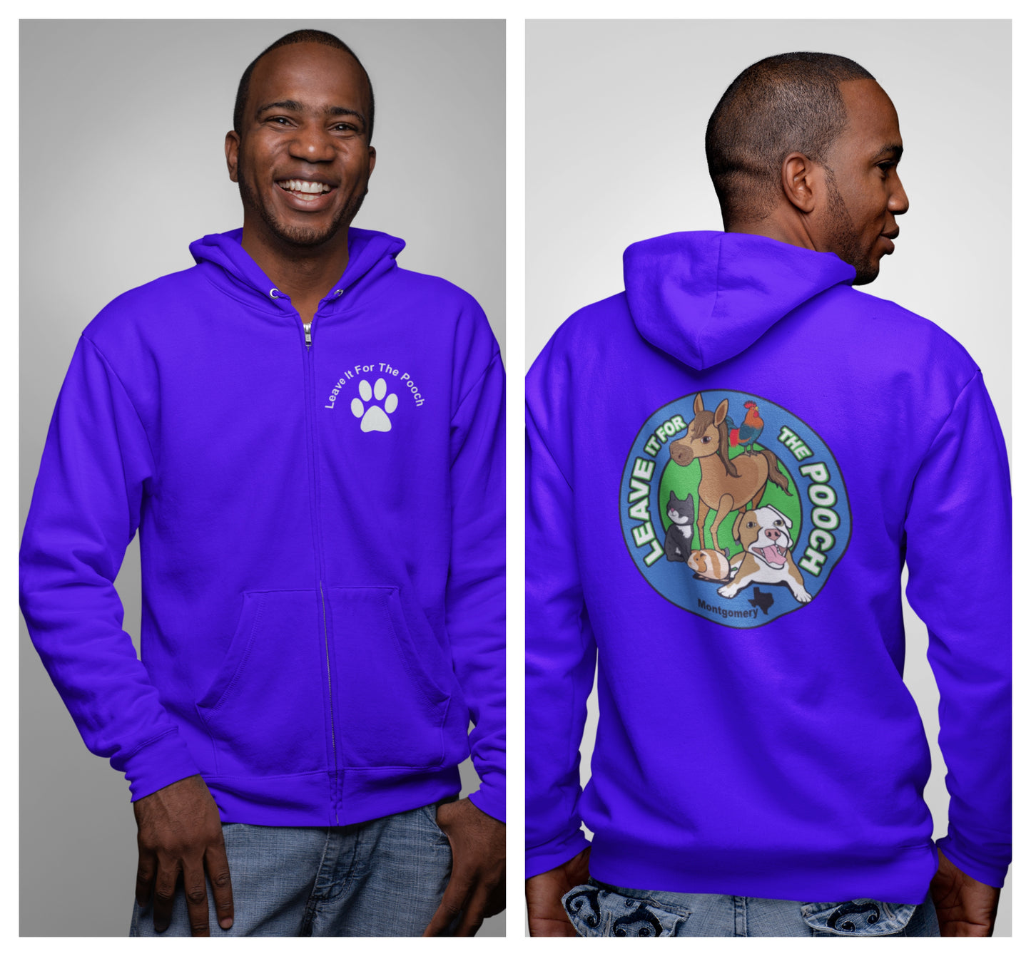 New Leave It Zip Up (Available in several colors) - Ruff Life Rescue Wear