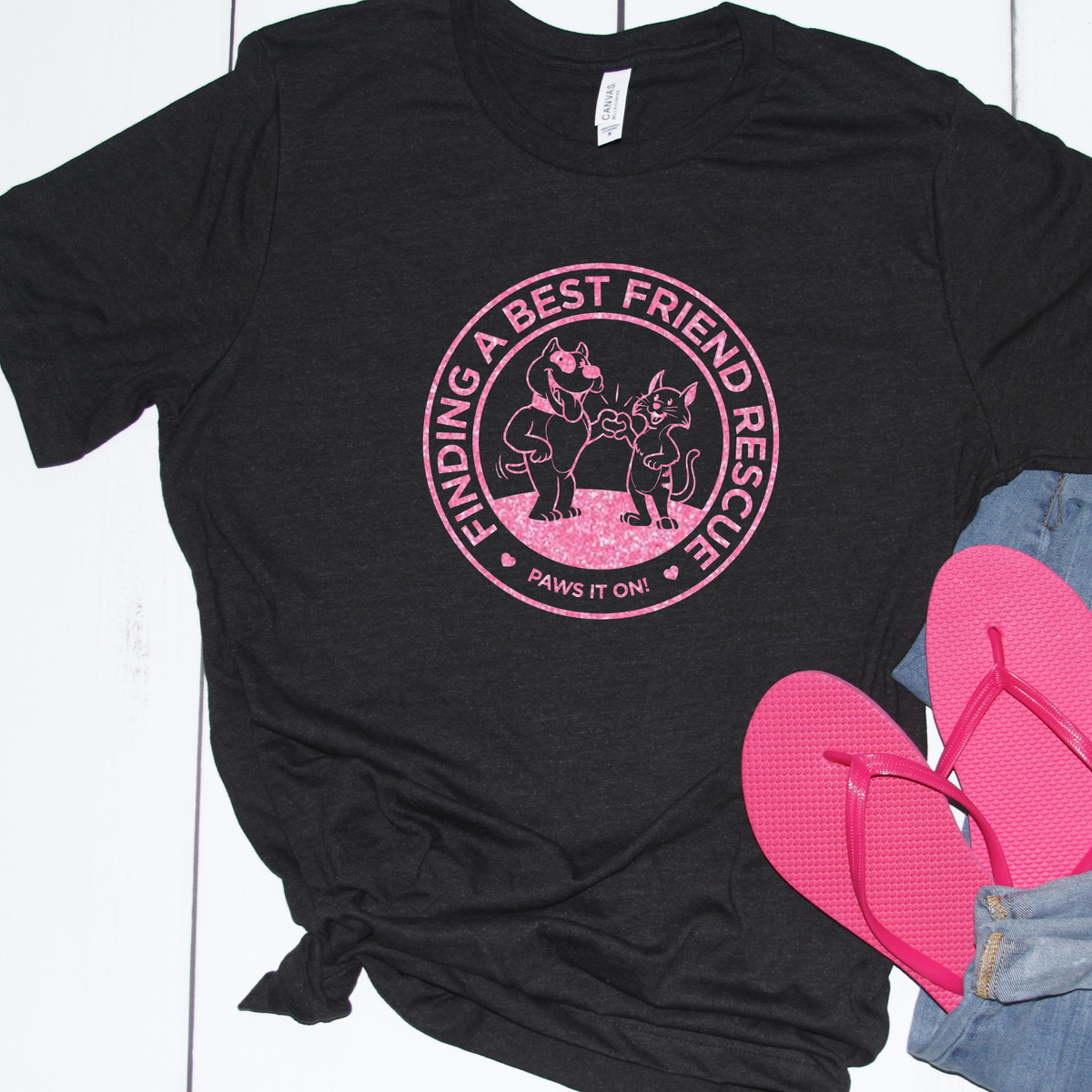 Breast Cancer Awareness Finding A Best Friend Rescue Unisex - Ruff Life Rescue Wear