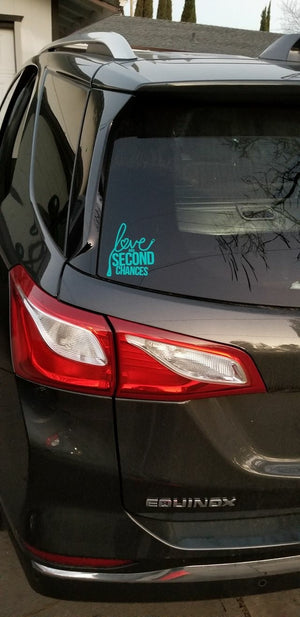 Love and Second Chances Rescue Vinyl Decal - Ruff Life Rescue Wear