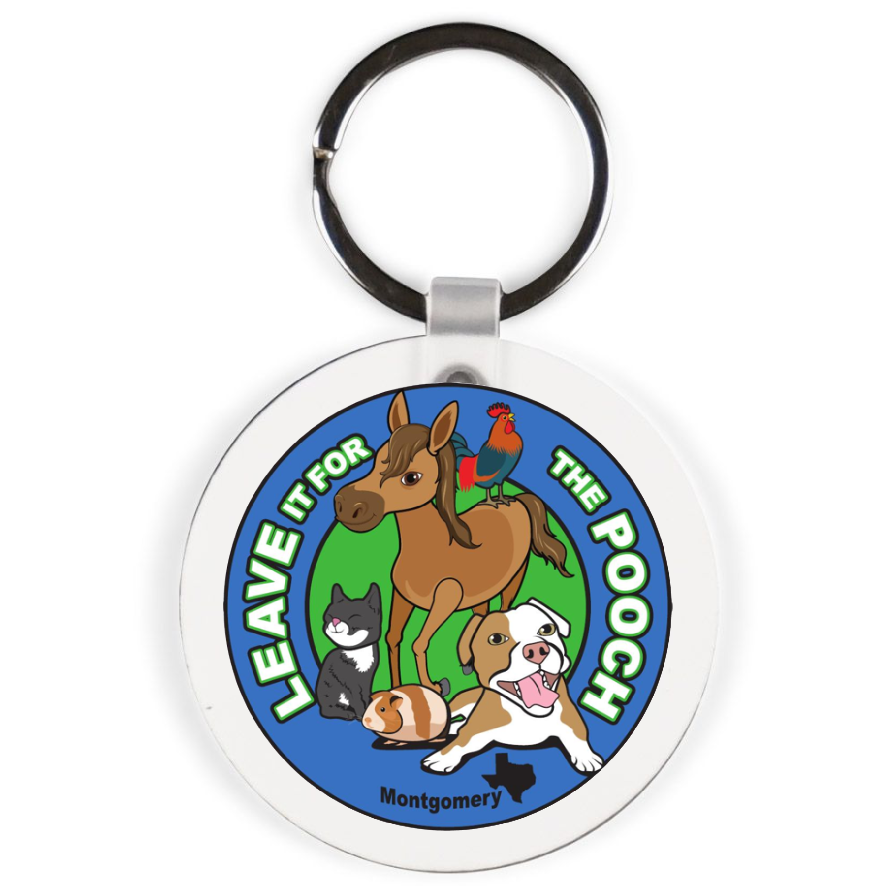 Leave It For The Pooch Keychains Double-Sided Pendants