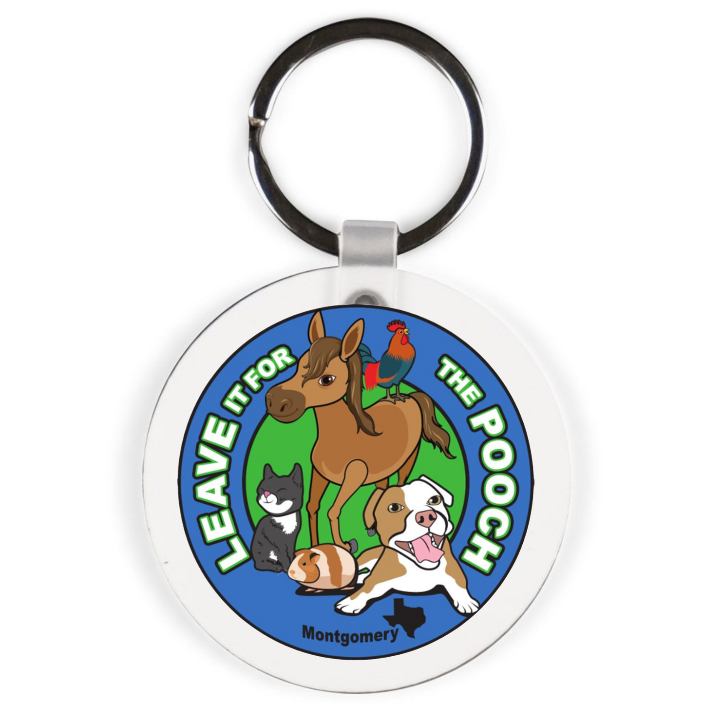 Leave It For The Pooch Keychains Double-Sided Pendants - Ruff Life Rescue Wear