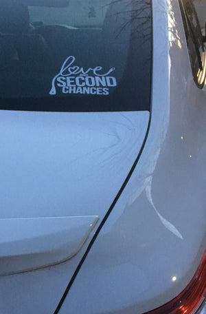 Love and Second Chances Rescue Vinyl Decal - Ruff Life Rescue Wear