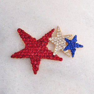 Red White and Blue Brooch Pins - Ruff Life Rescue Wear
