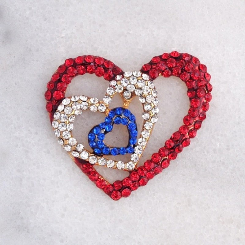 Red White and Blue Brooch Pins - Ruff Life Rescue Wear