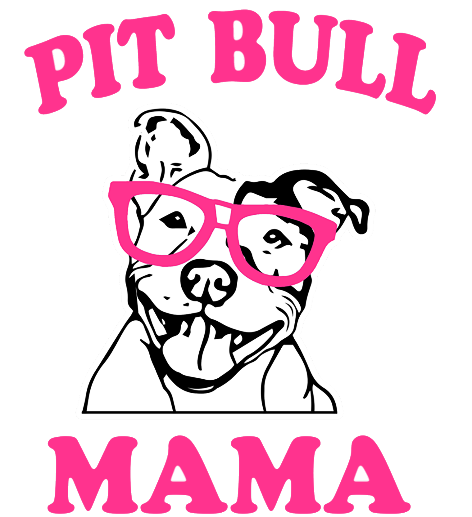 Pit Bull Mama Tee - Ruff Life Rescue Wear