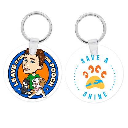 Leave It For The Pooch Keychains Double-Sided Pendants - Ruff Life Rescue Wear