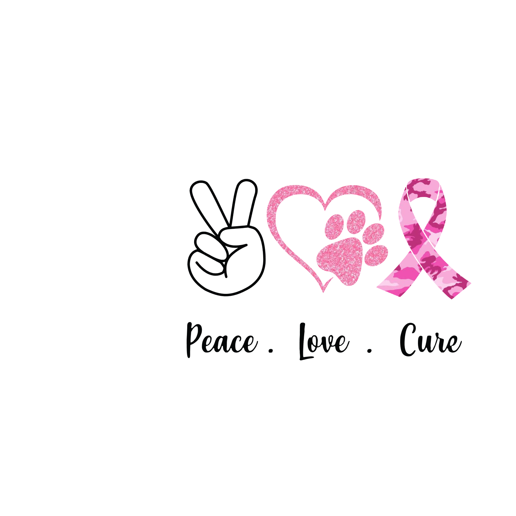 Peace Love Cure Flowy Racerback Tank - Ruff Life Rescue Wear