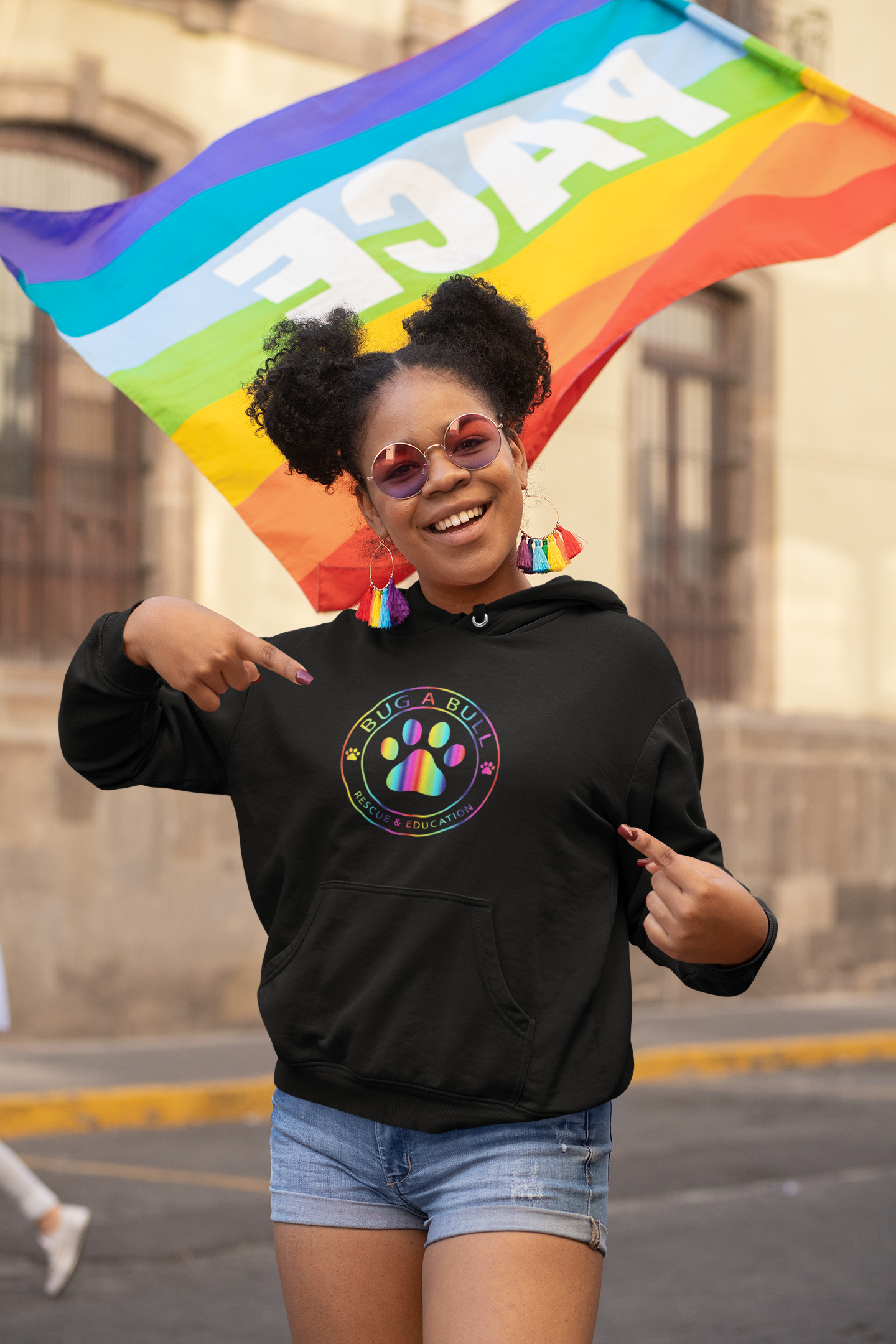 Bug a Bull Pride Rescue - Unisex Pullover Hoodie - Ruff Life Rescue Wear