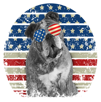 Patriotic Bulldog Tank - Ruff Life Rescue Wear