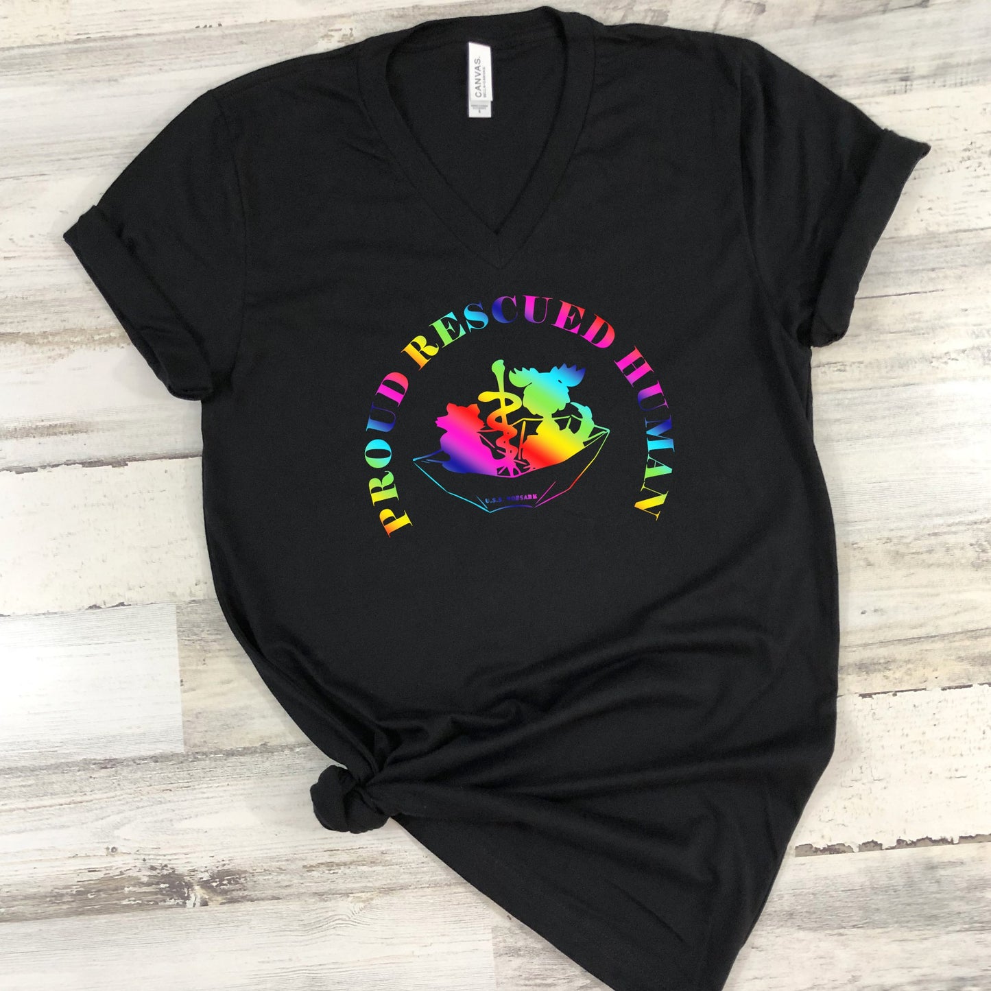Umbrella of Hope Rescue Pride-Relaxed Fit V-Neck - Ruff Life Rescue Wear