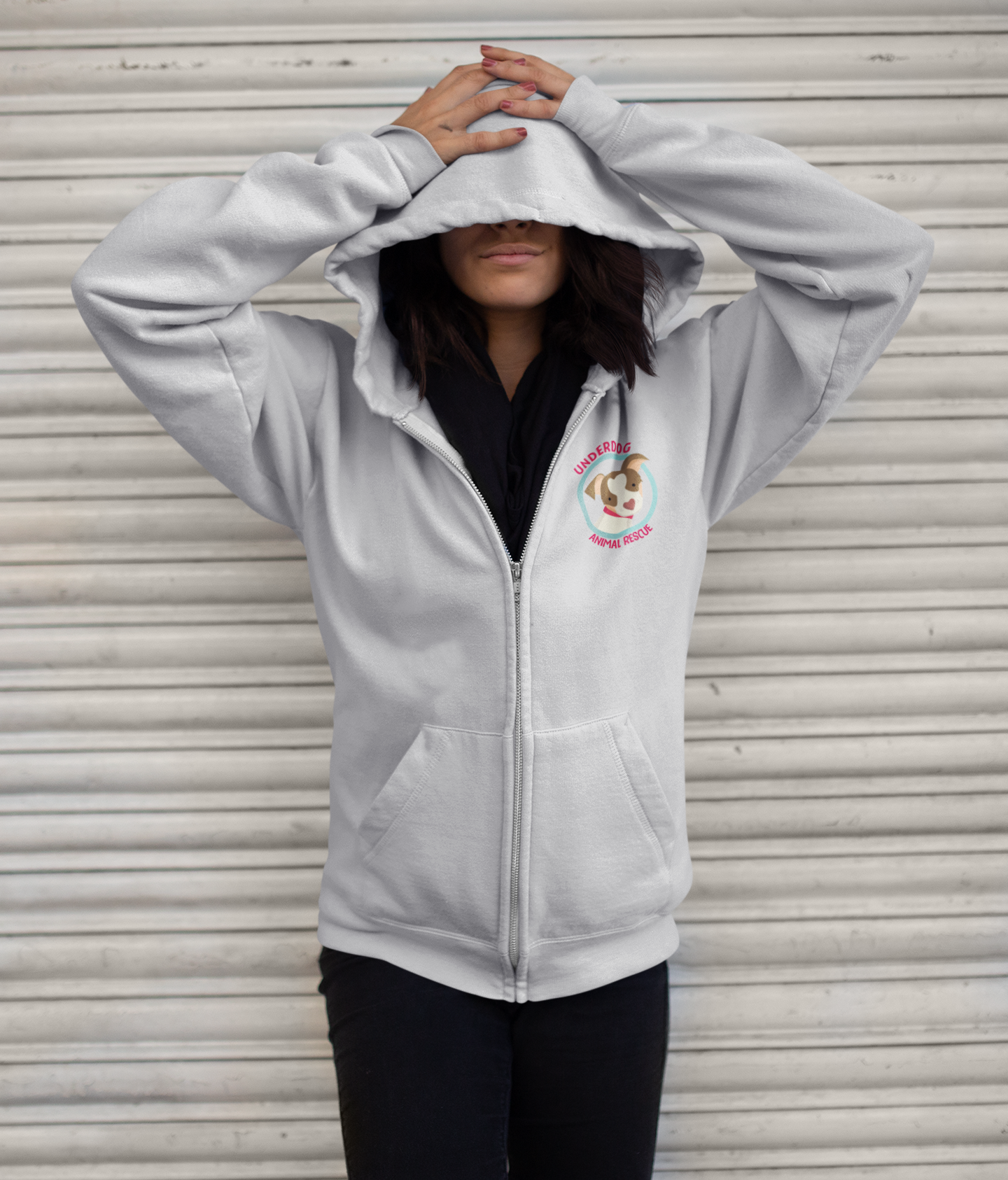 NEW - Underdog Zip Up Hoodie - Ruff Life Rescue Wear